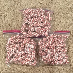 Red and White Striped Party Balls